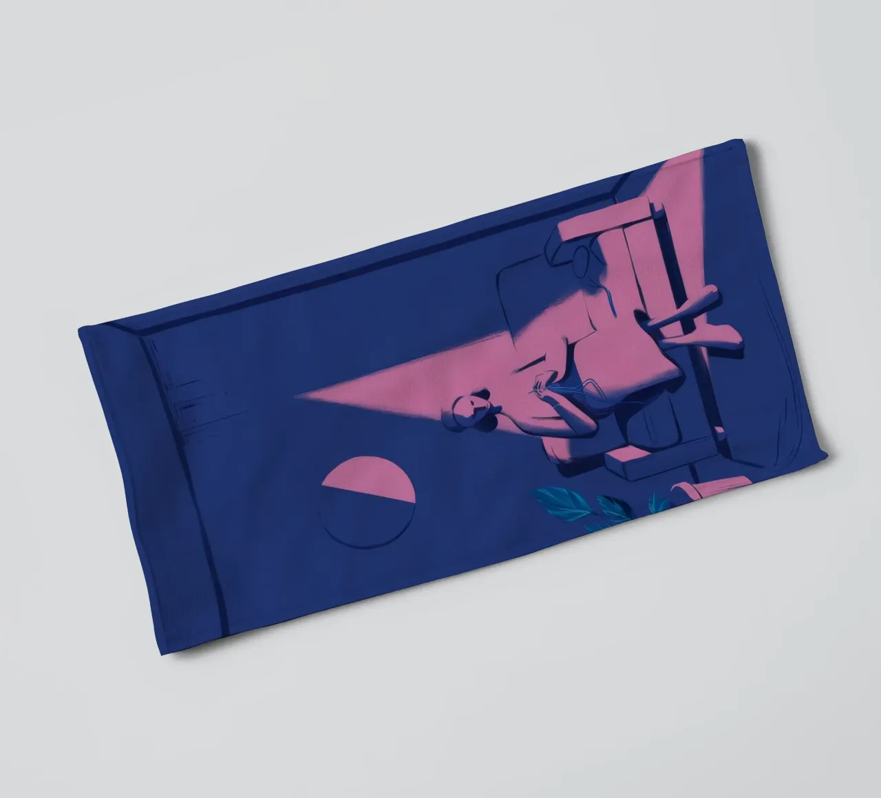 Moonlit Window Watcher towel by Ember Stone