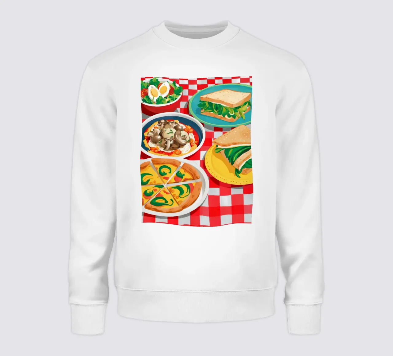 Geruite lunchspread sweatshirt van Jasper Rune