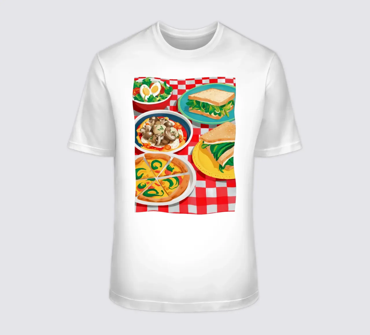 Pranzo a scacchiera t-shirt da Jasper Rune