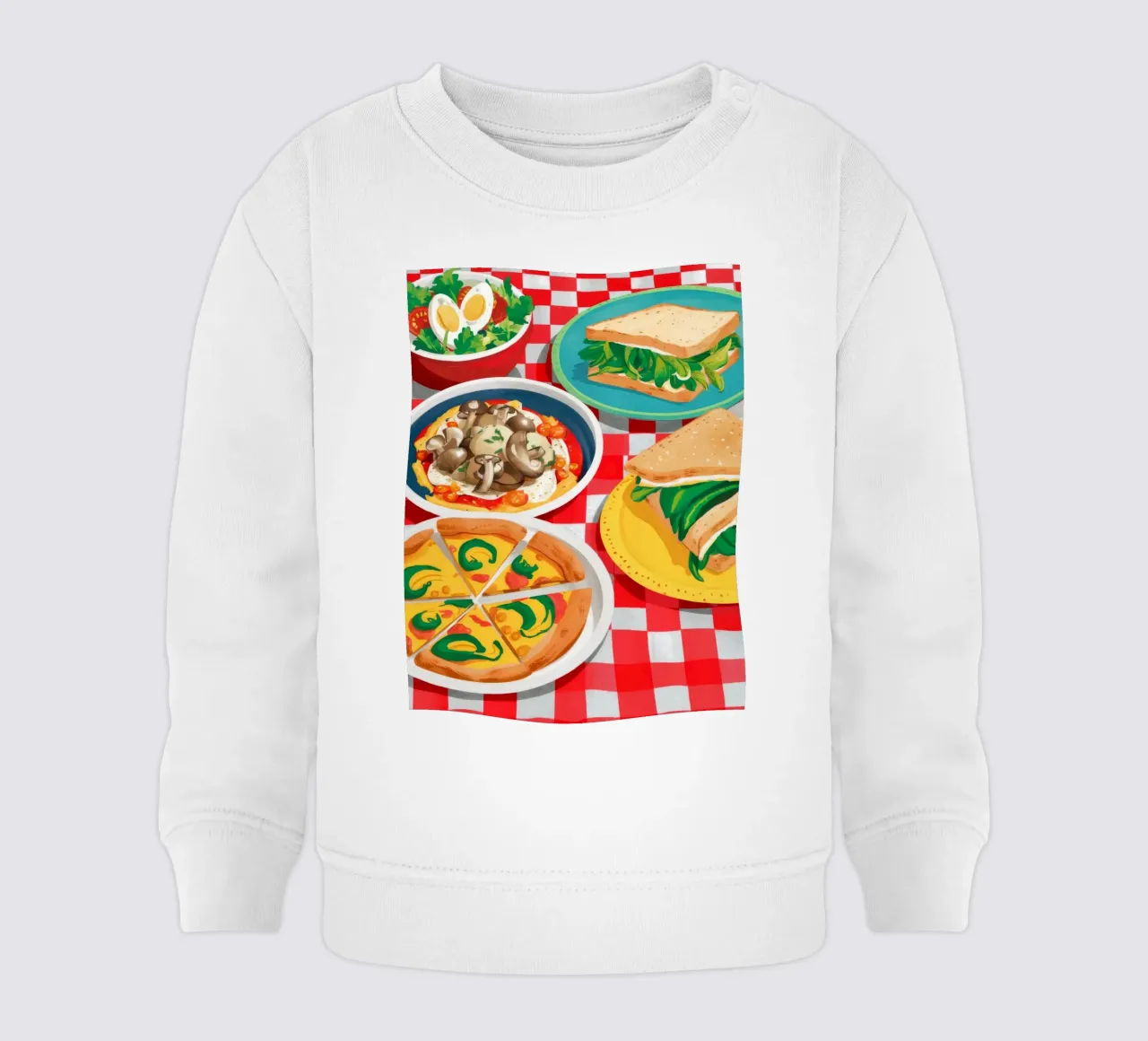 Pranzo a scacchiera felpa neonato da Jasper Rune