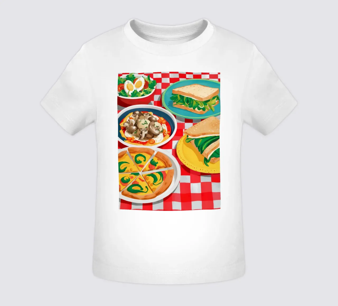 Pranzo a scacchiera maglietta neonato da Jasper Rune