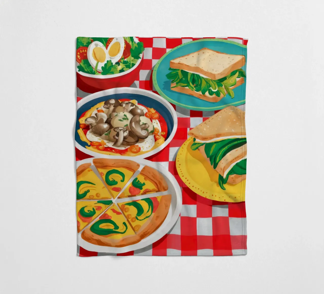 Pranzo a scacchiera coperta in pile da Jasper Rune