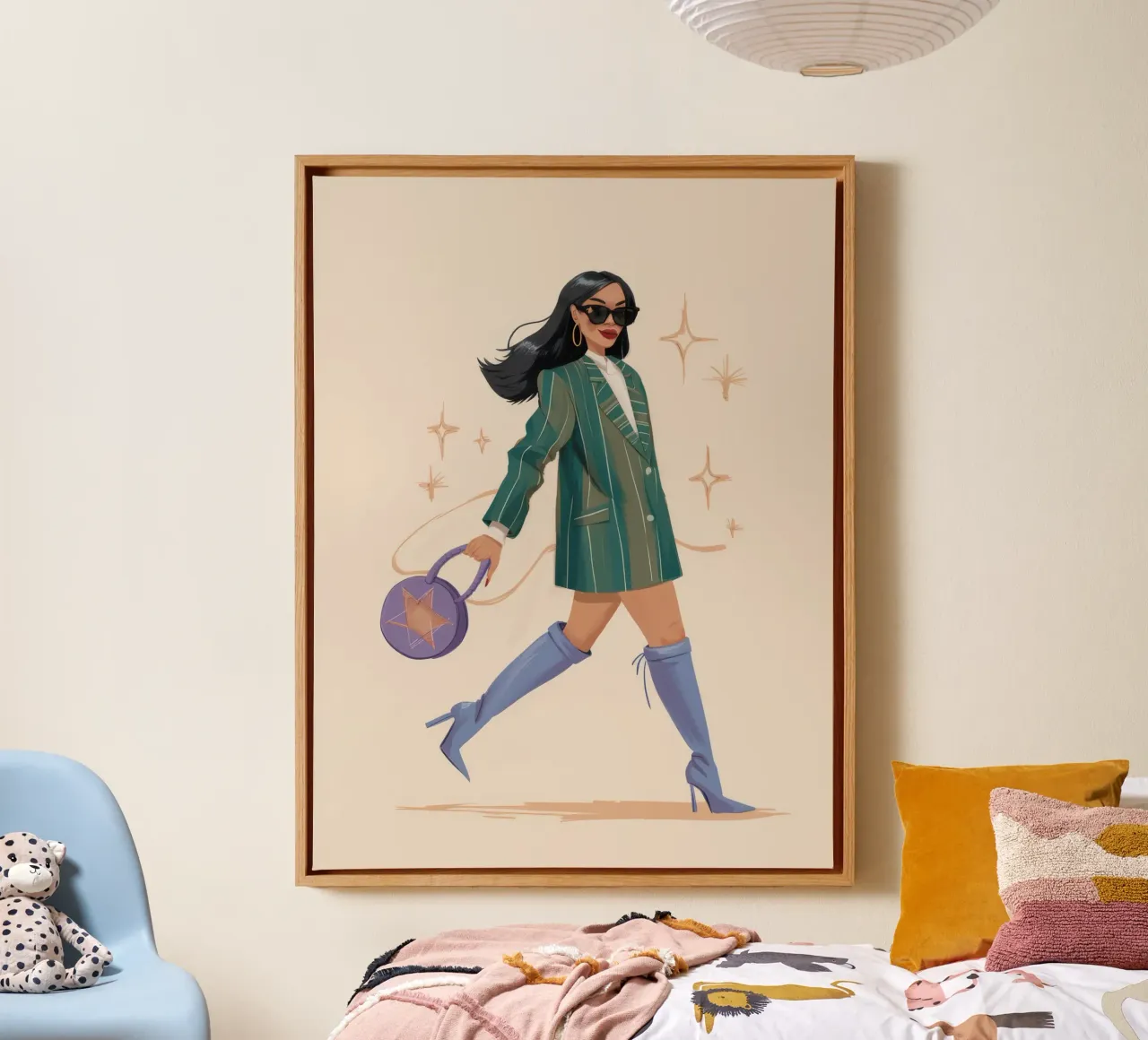 Runway Street Chic tela con Cornice a cassetta da Aurora Muse