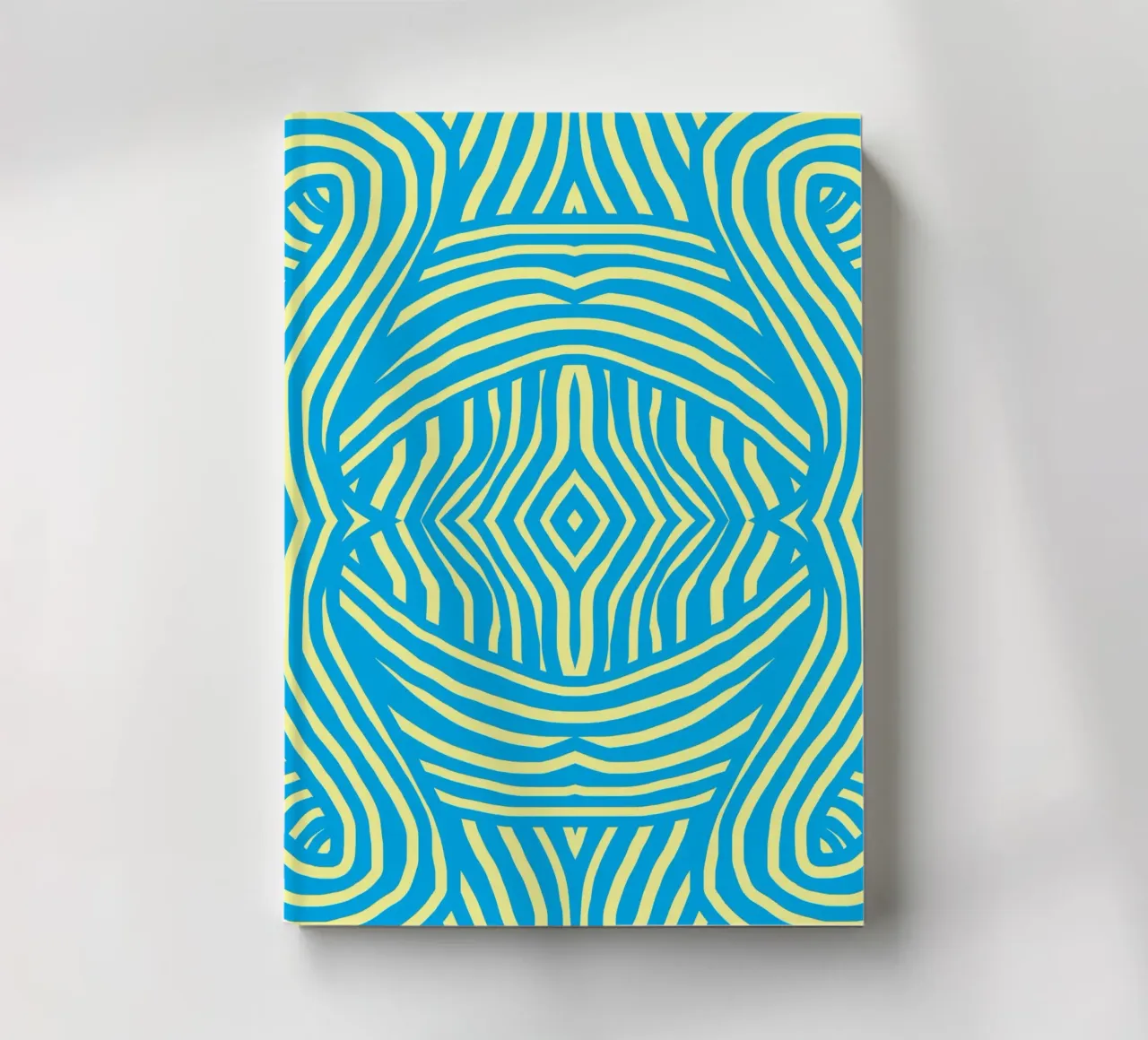 Blue and yellow stripe 2 notebook by Little Dean