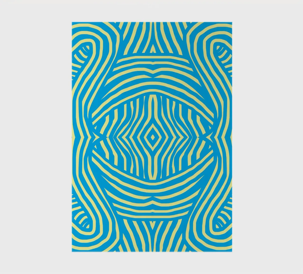 Blue and yellow stripe 2 notebook by Little Dean