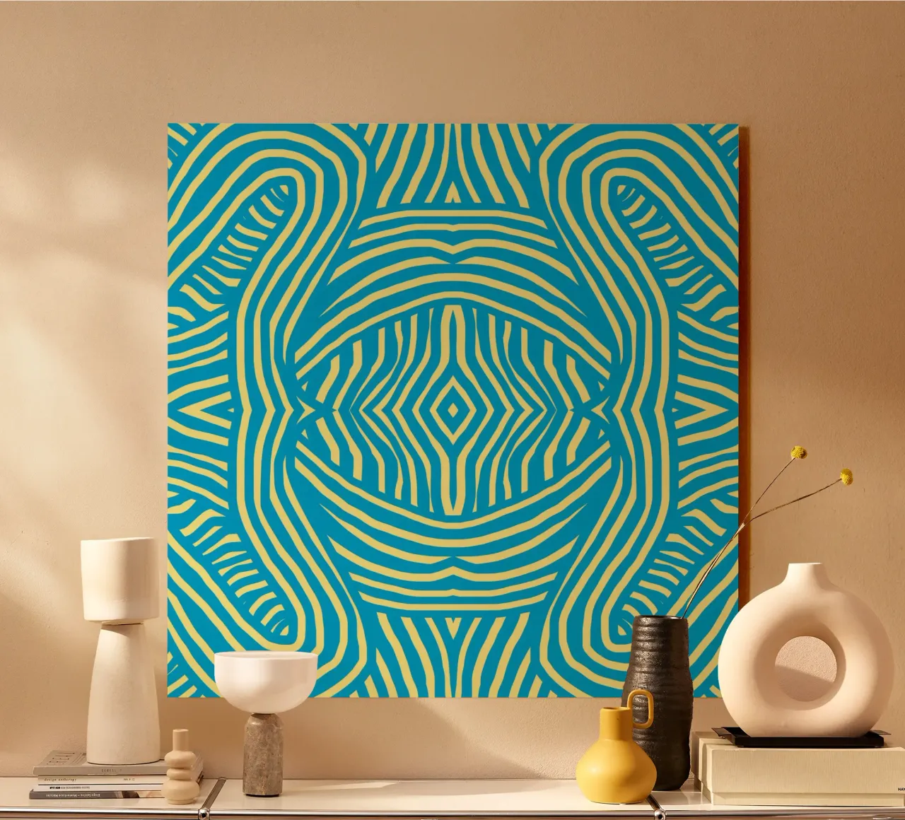 Striscia blu e gialla 2 plexiglass da Little Dean