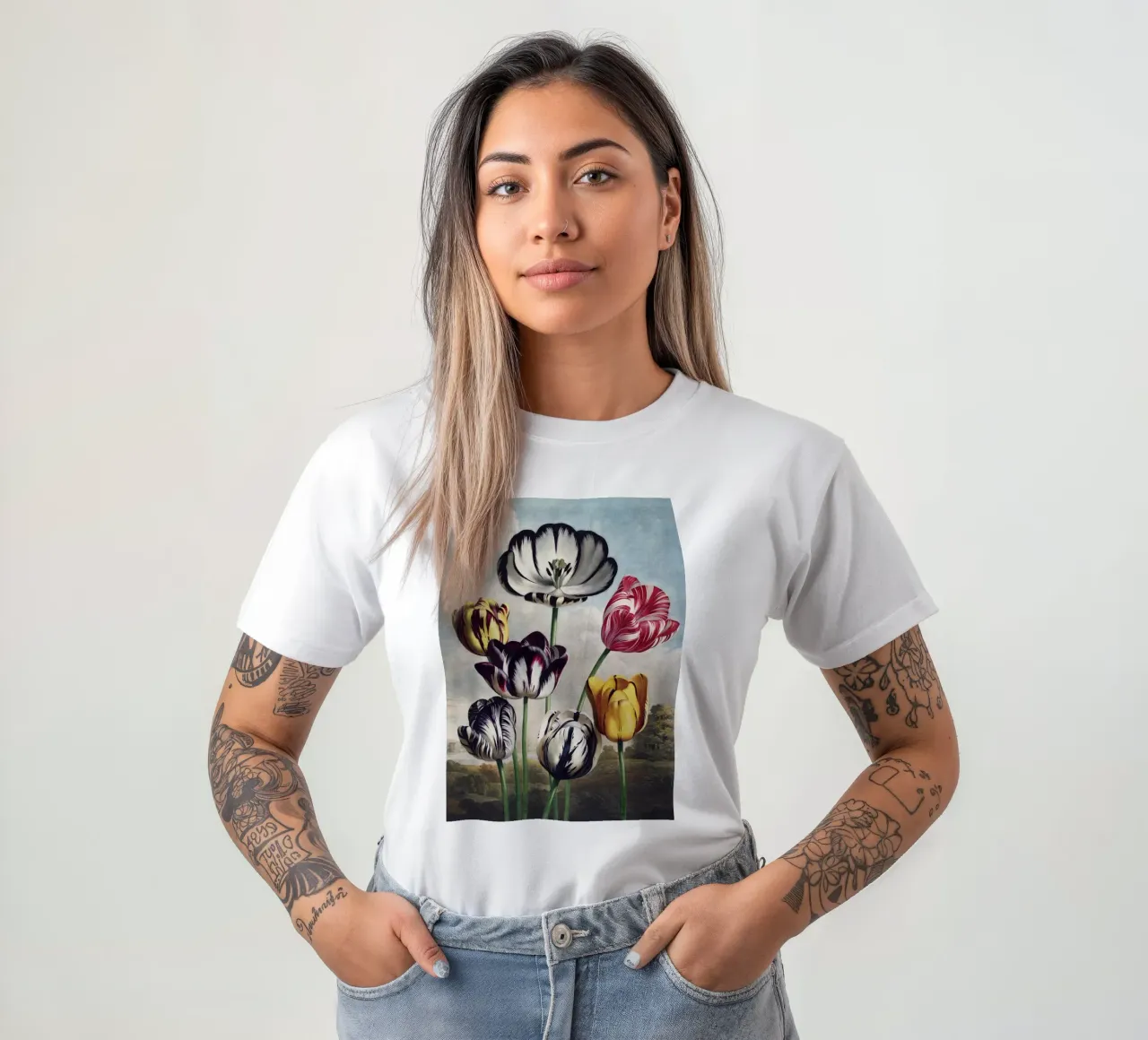 Vintage Thornton 5 Tulips t-shirt da Vintage Print Collection