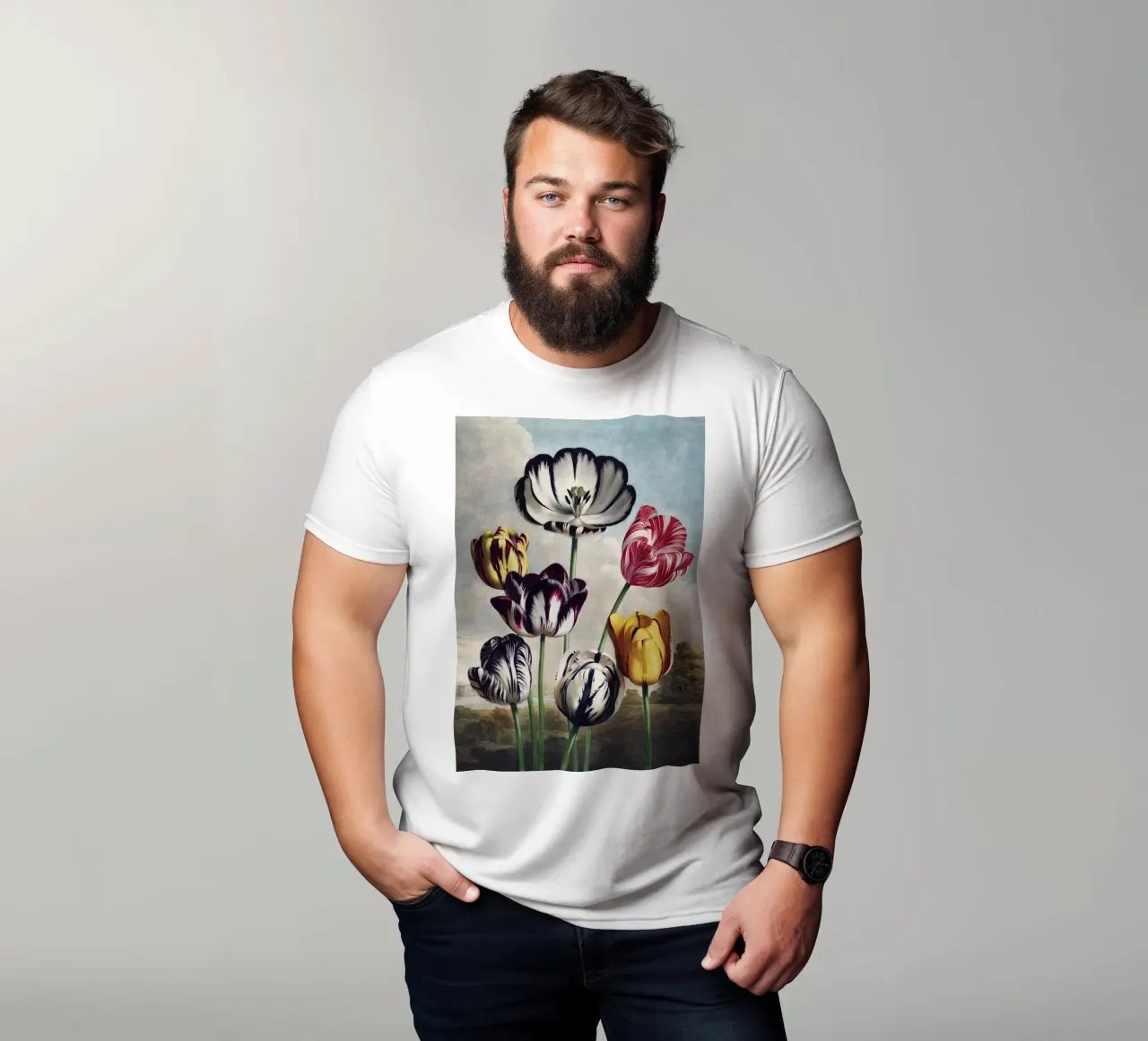 Vintage Thornton 5 Tulips t-shirt da Vintage Print Collection