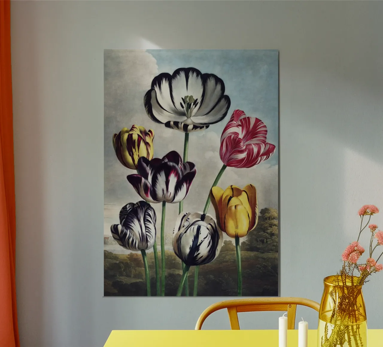 Vintage Thornton 5 Tulips poster by Vintage Print Collection