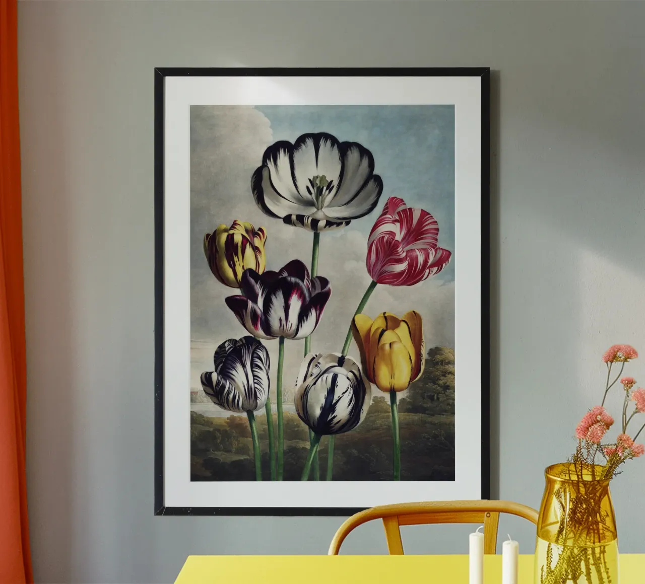 Vintage Thornton 5 Tulips poster by Vintage Print Collection