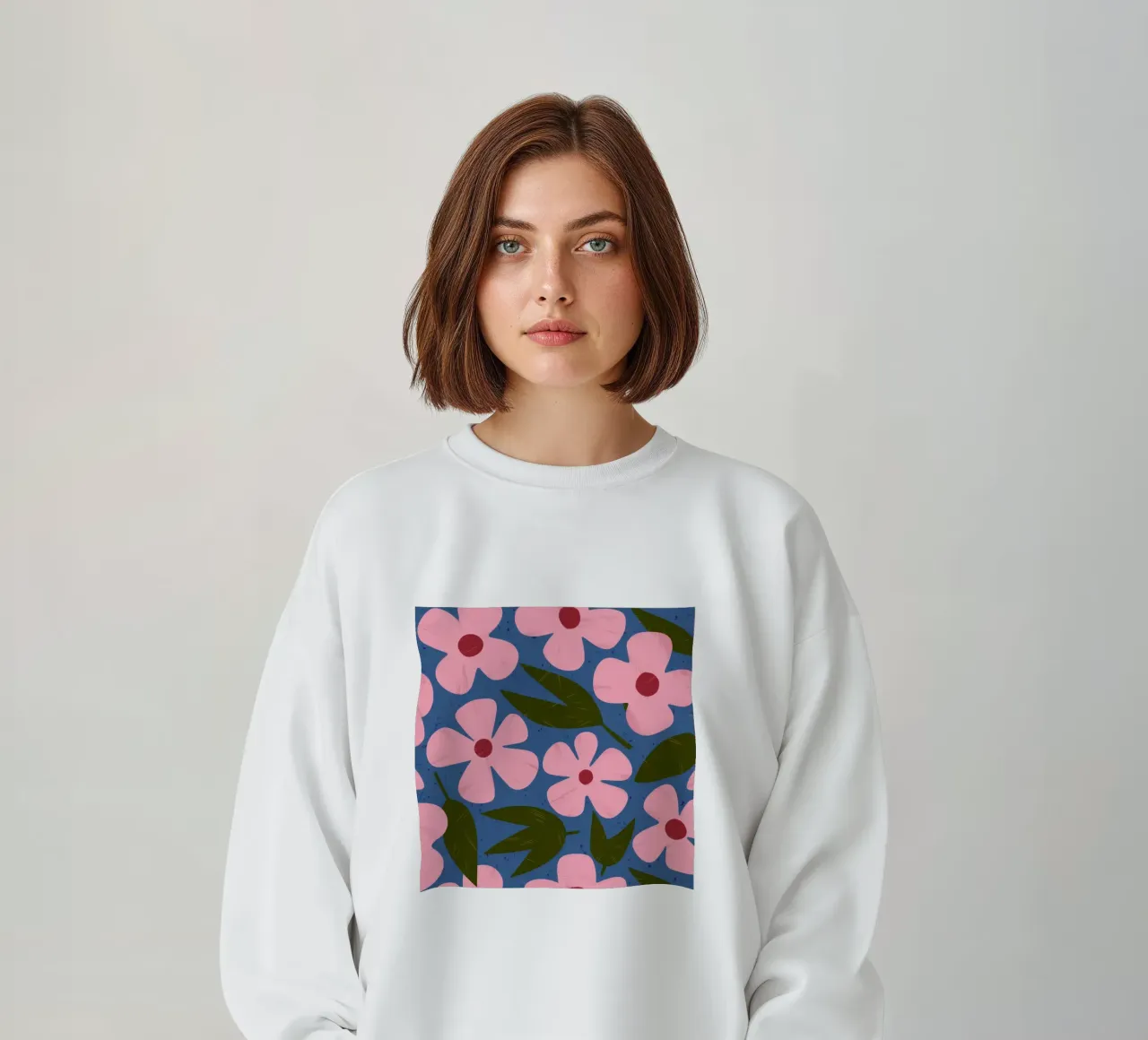 Einfaches Blütenblatt-Muster Sweatshirt von Ember Stone