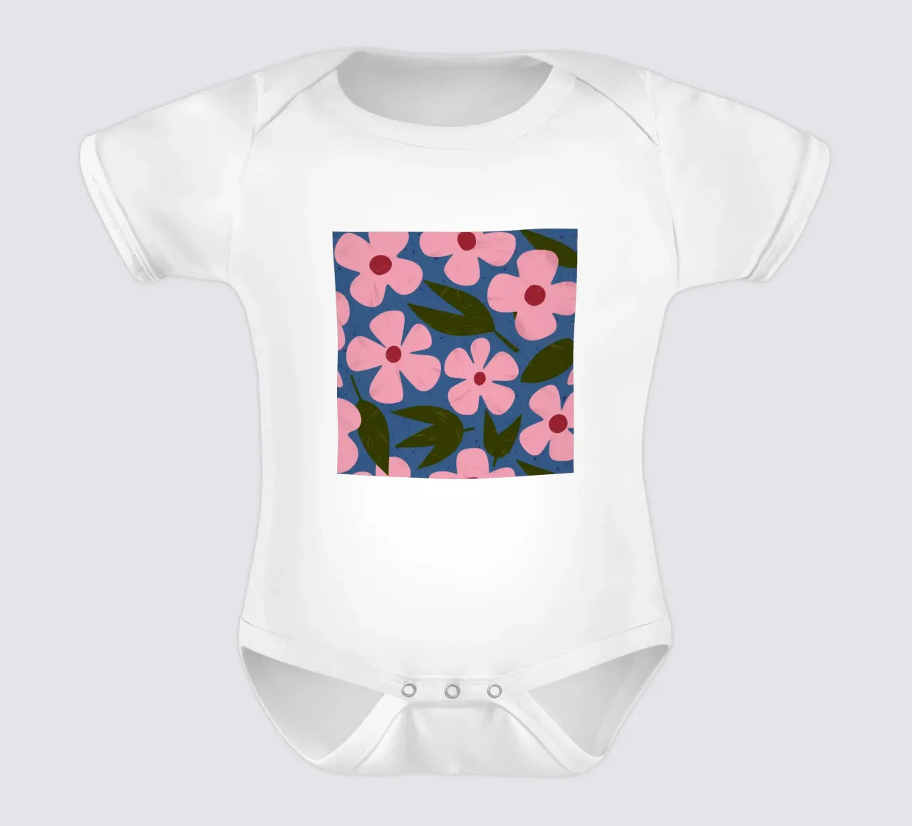 Modello a petali semplice body neonato maniche corte da Ember Stone