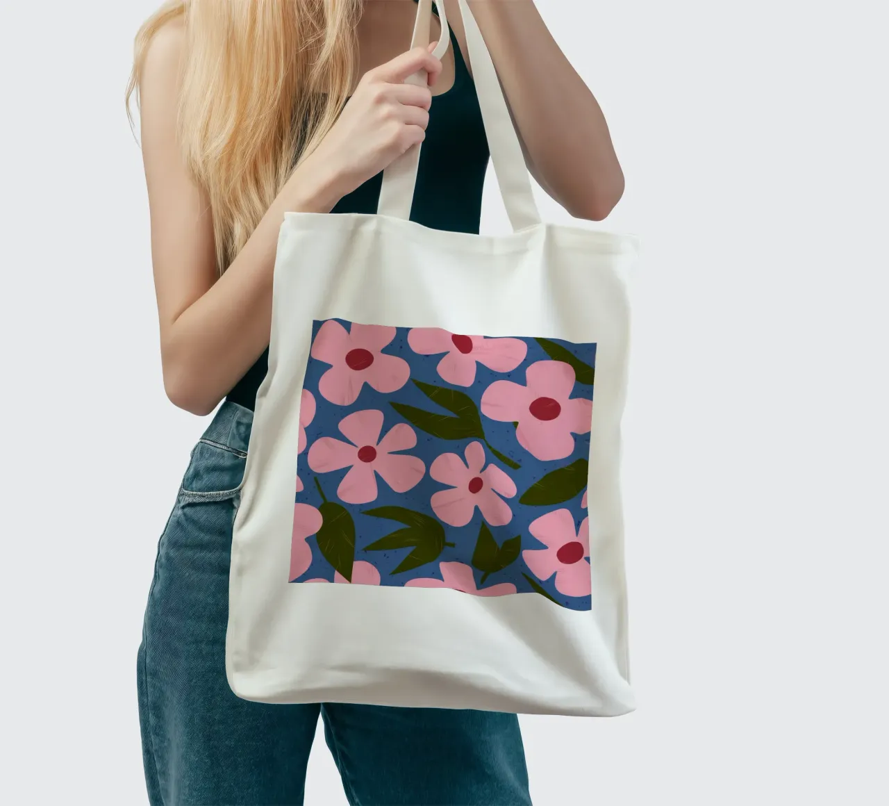 Modello a petali semplice borsa in juta da Ember Stone