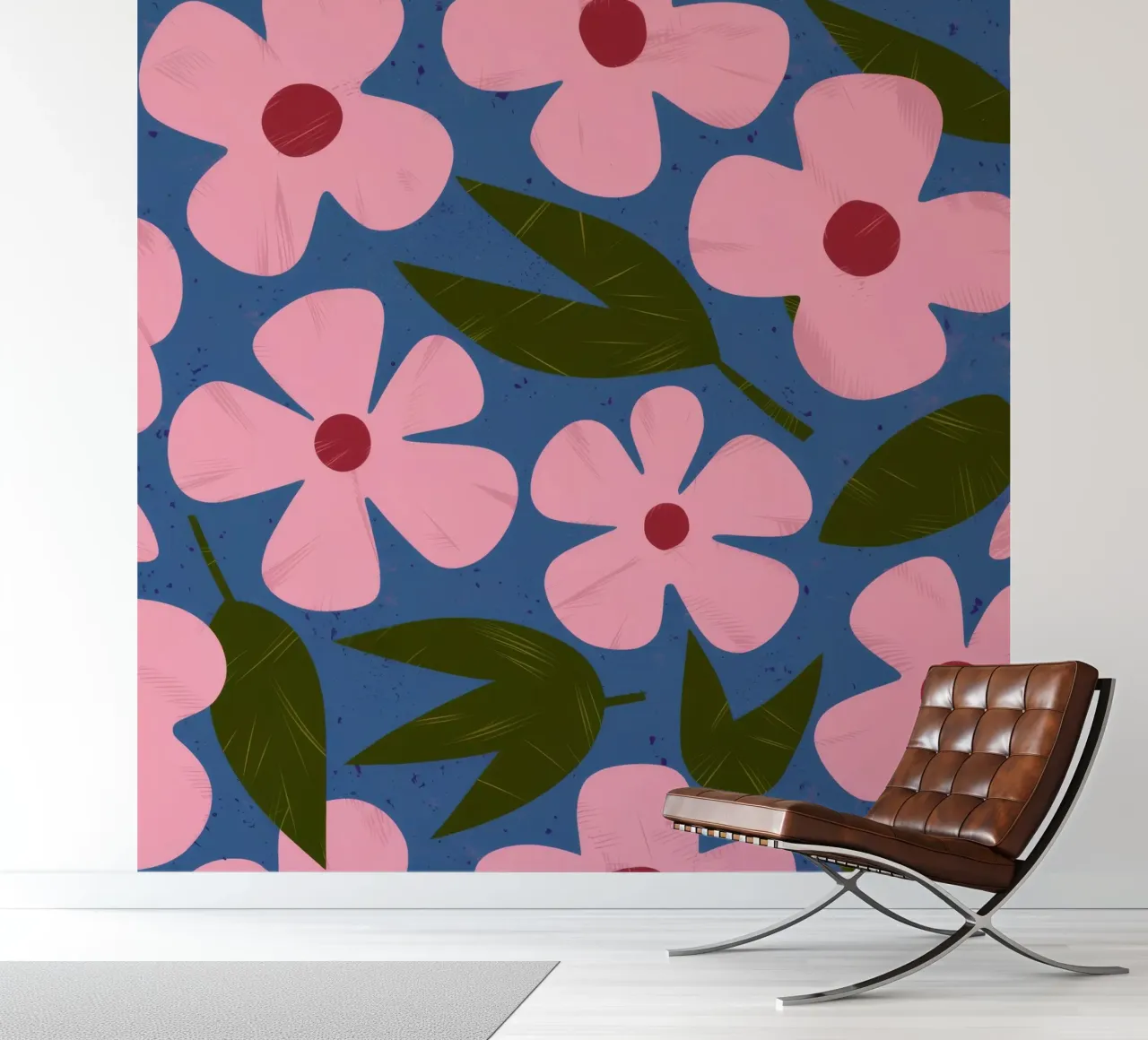 Eenvoudig bloembladpatroon fotobehang van Ember Stone