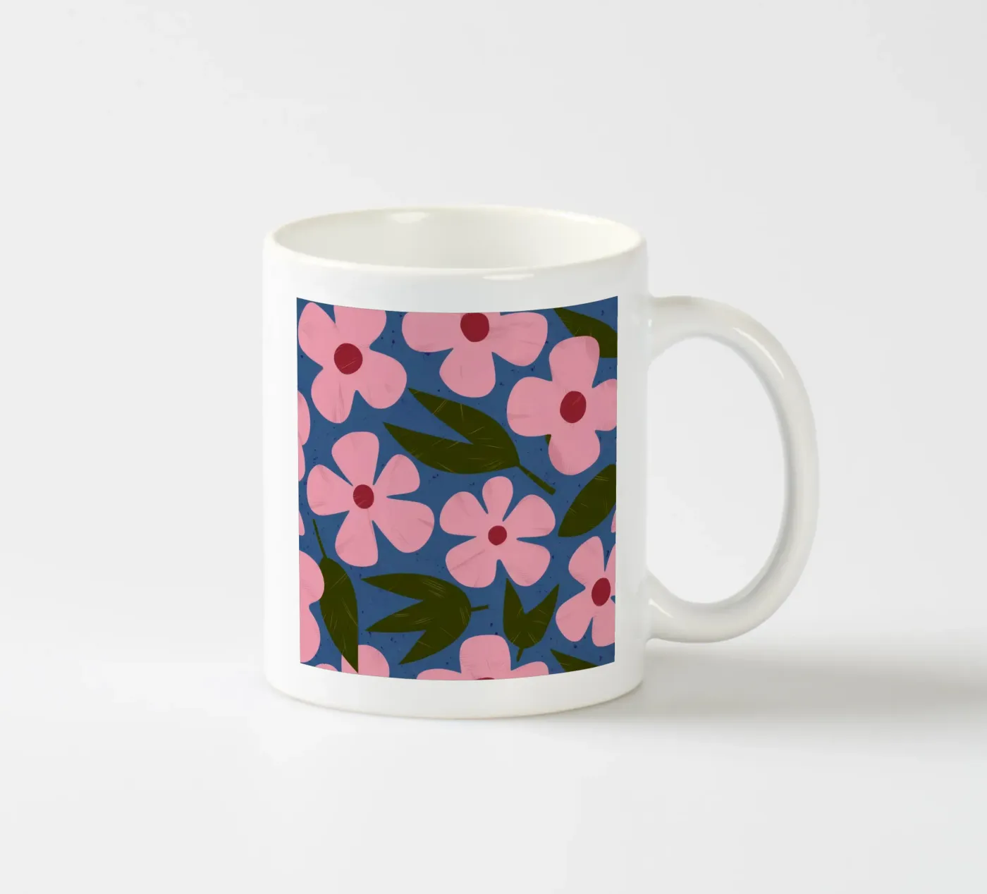 Simple Petal Pattern ceramic mug by Ember Stone