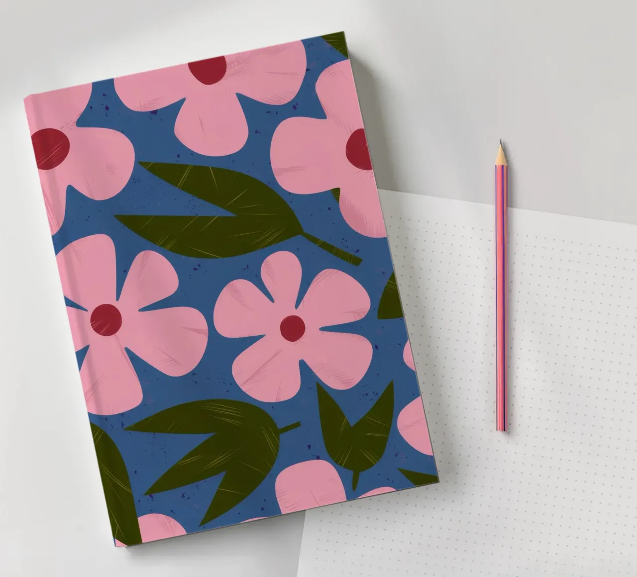 Simple Petal Pattern notebook by Ember Stone