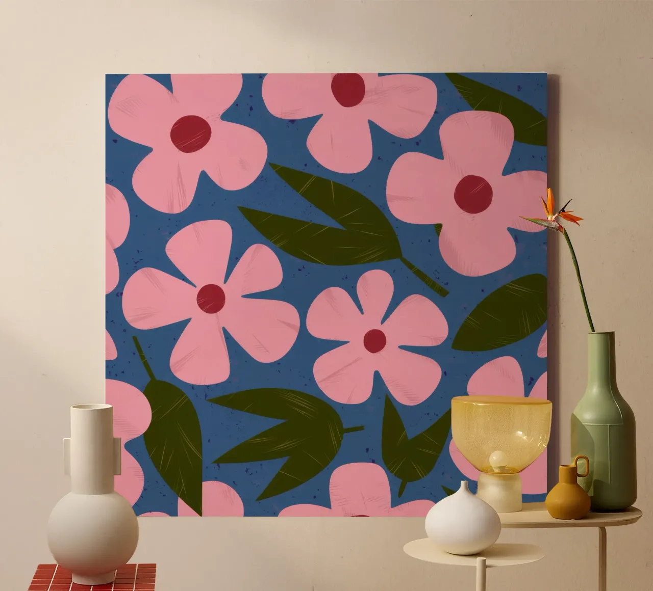 Simple Petal Pattern canvas by Ember Stone