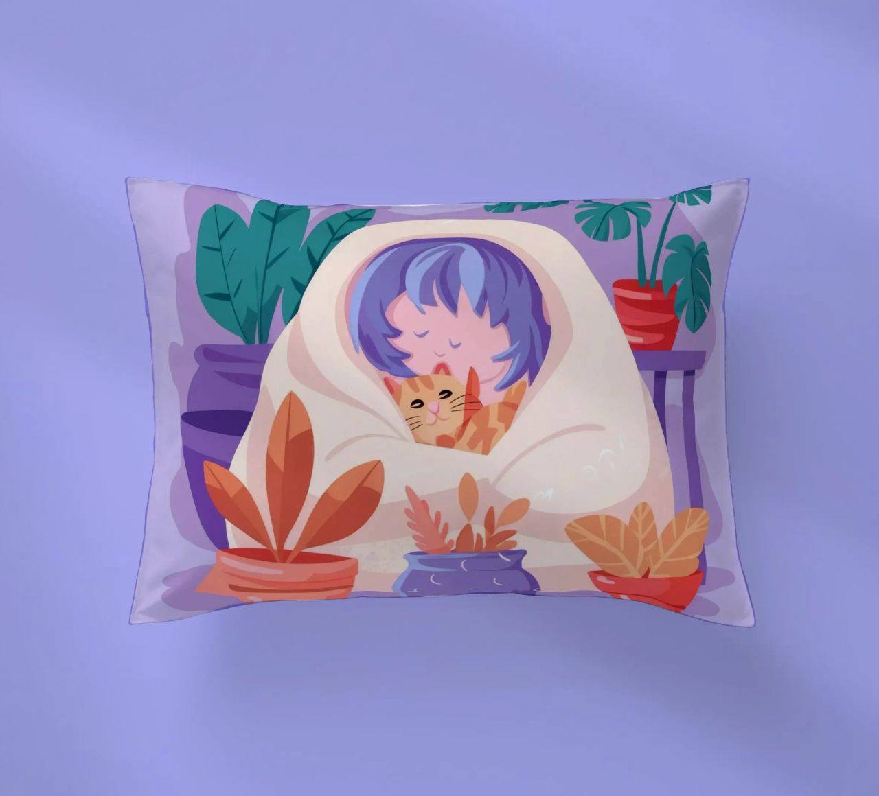 Cocon de la fille des plantes coussin de Aurora Muse