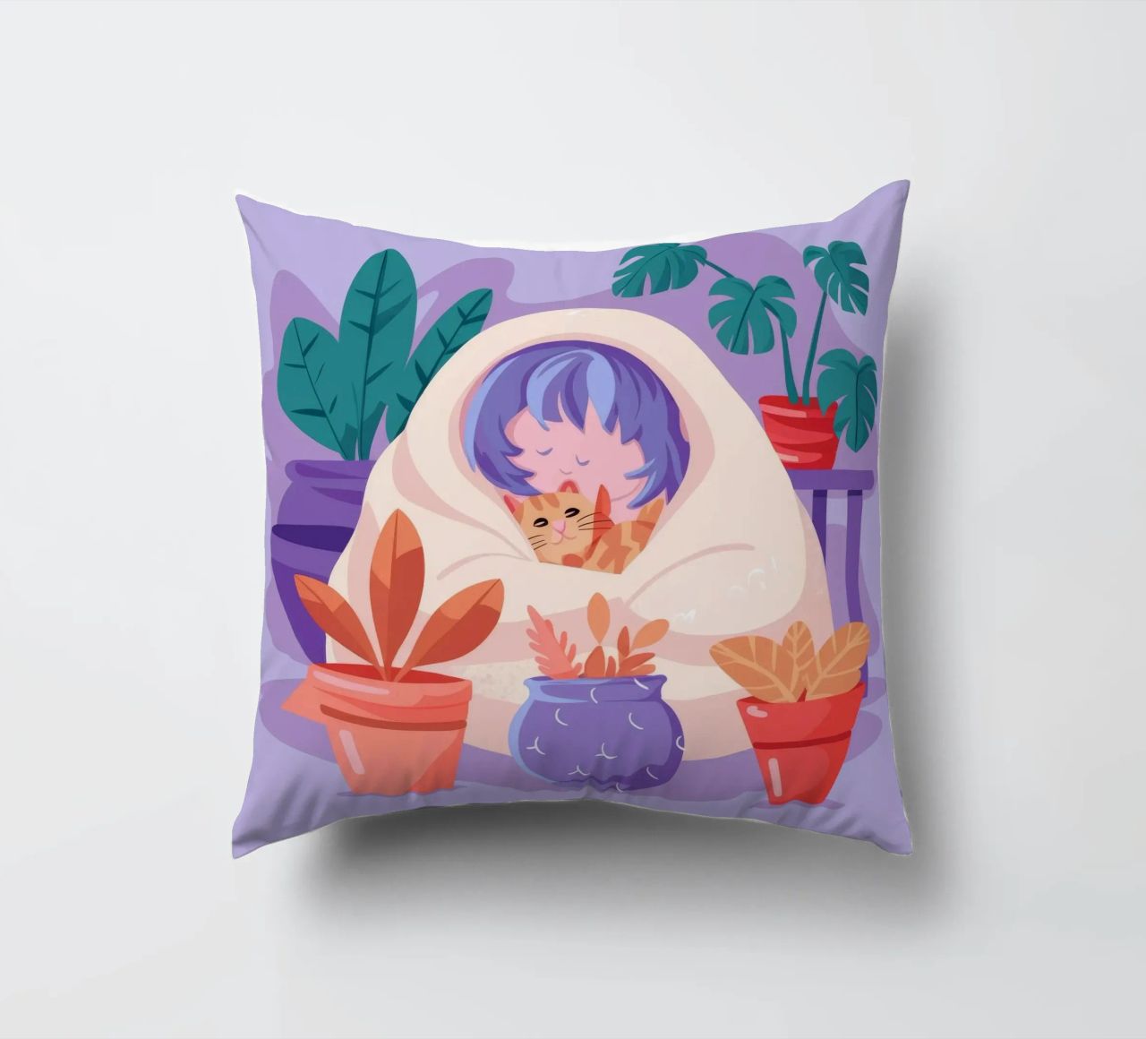 Cocon de la fille des plantes coussin de Aurora Muse