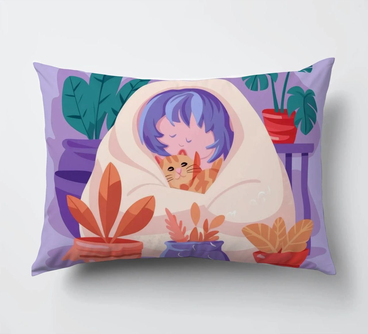 Cocon de la fille des plantes coussin de Aurora Muse