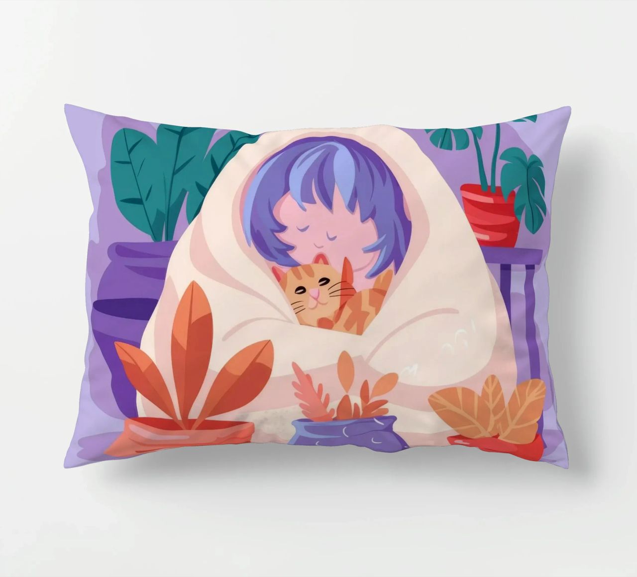 Cocon de la fille des plantes coussin de Aurora Muse