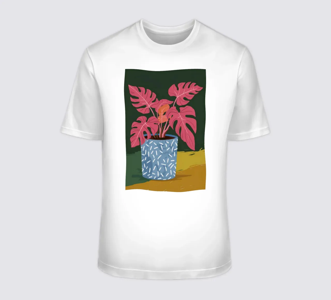 Monstera Magenta Mood t-shirt da Ember Stone