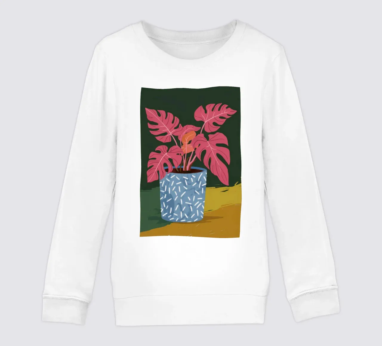 Monstera Magenta Mood felpa bambino da Ember Stone