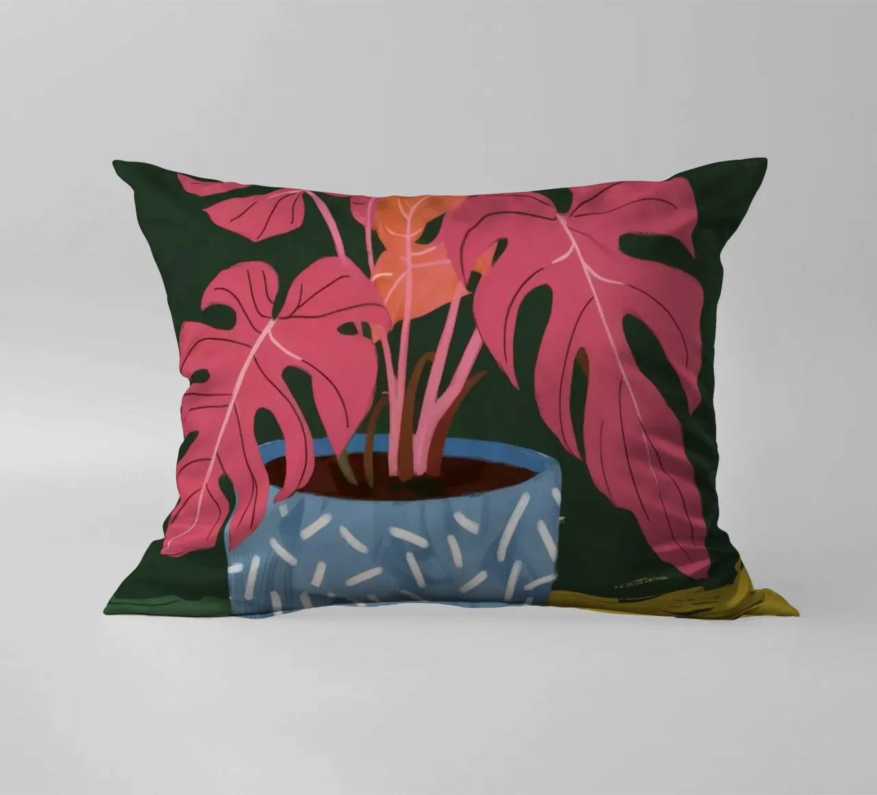 Monstera Magenta Mood cuscino da Ember Stone