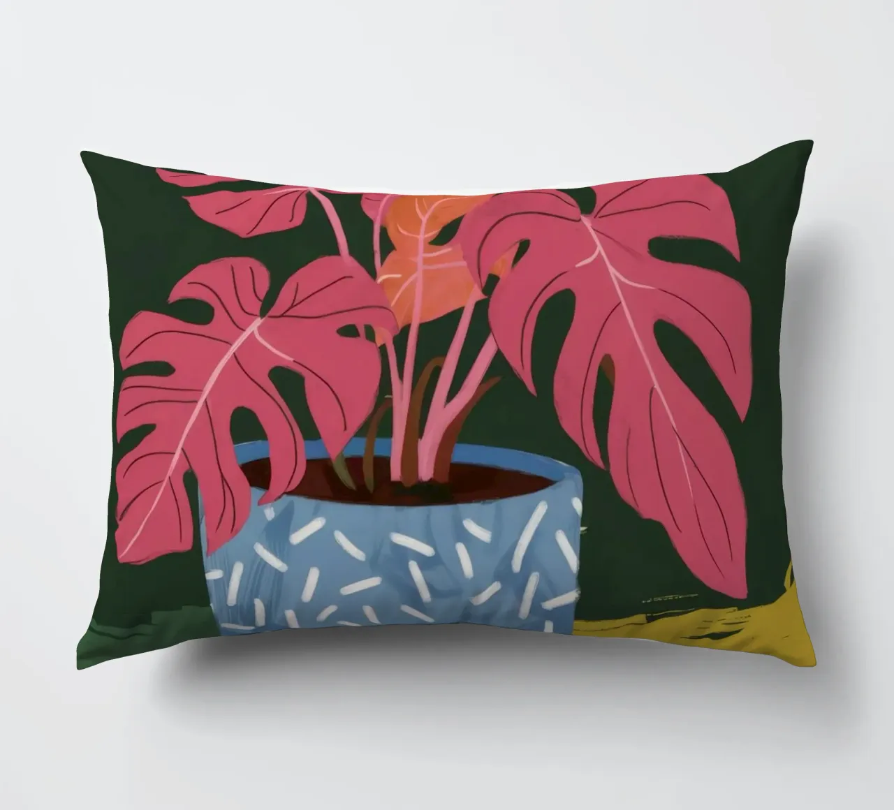 Monstera Magenta Mood cuscino da Ember Stone