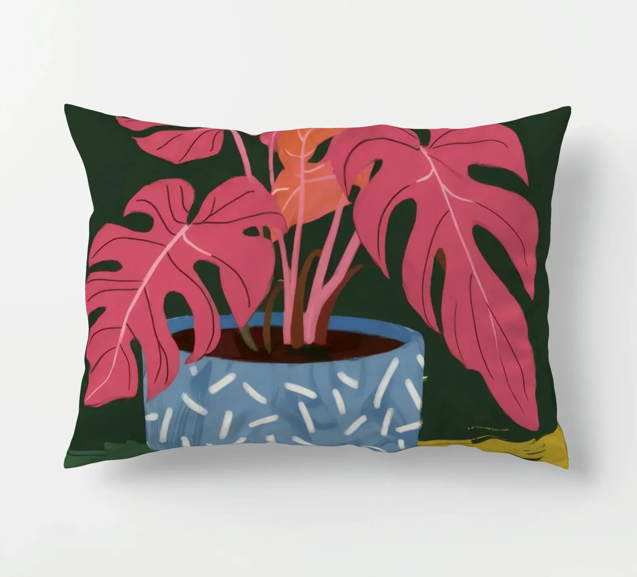 Monstera Magenta Mood cuscino da Ember Stone
