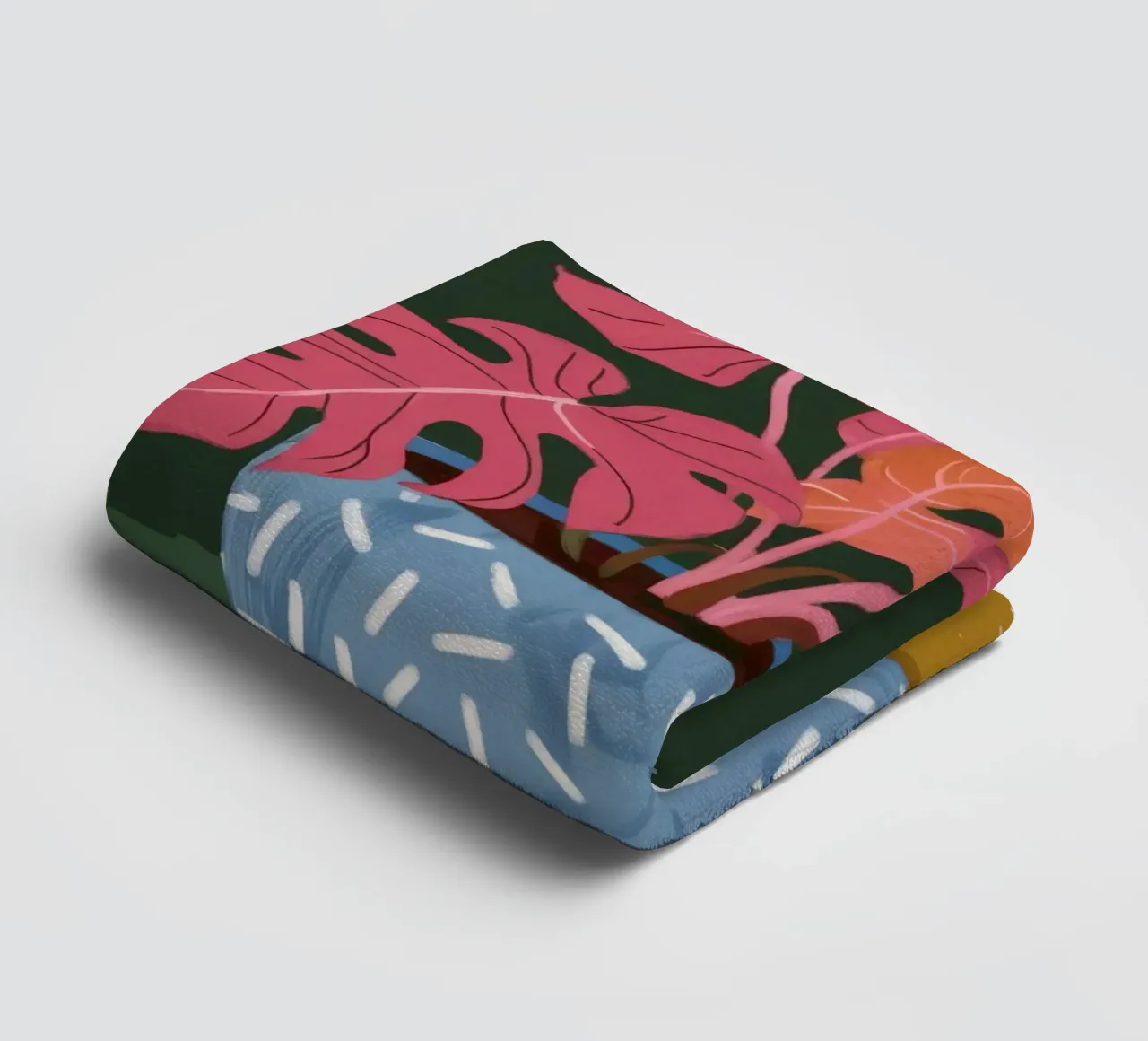 Monstera Magenta Mood asciugamano da bagno da Ember Stone