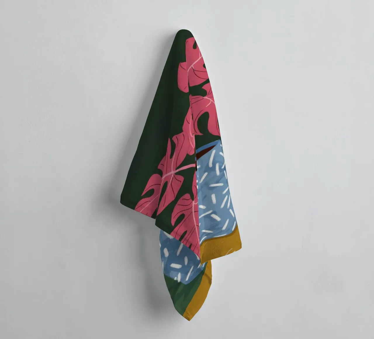 Monstera Magenta Mood asciugamano da bagno da Ember Stone