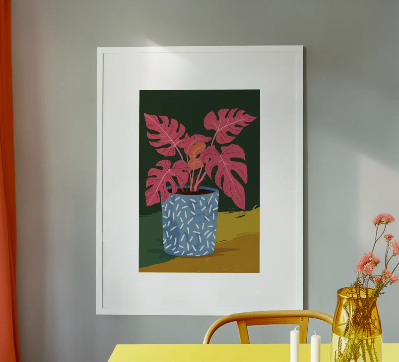 Monstera Magenta Mood carta hahnemühle da Ember Stone