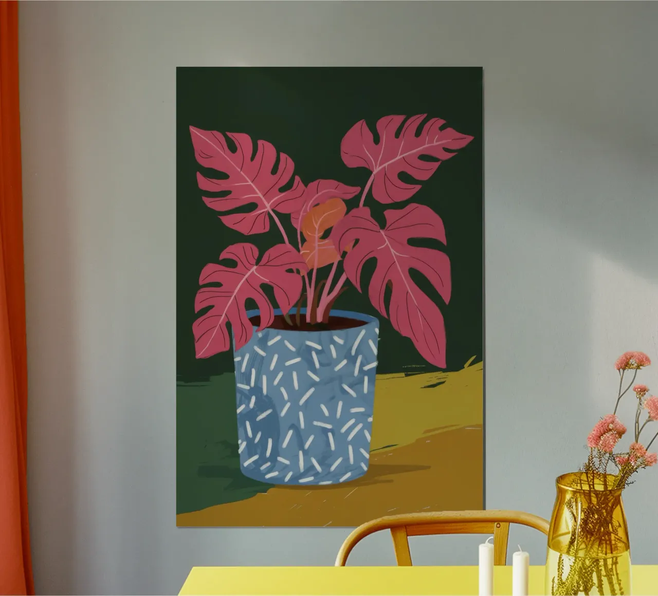 Monstera Magenta Mood carta hahnemühle da Ember Stone