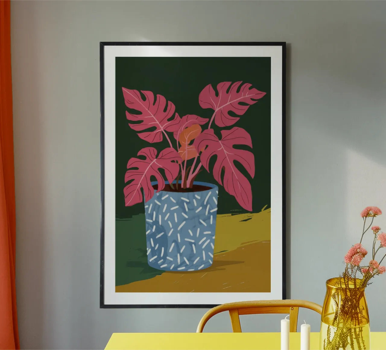 Monstera Magenta Mood carta hahnemühle da Ember Stone