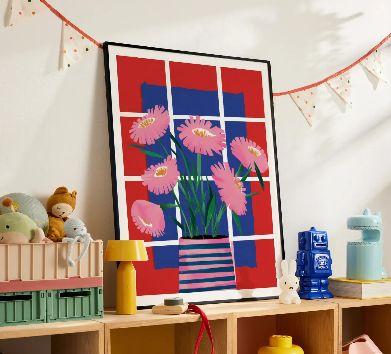 Eingeklemmte Gänseblümchenträume Poster mit Kunststoffrahmen von Ember Stone