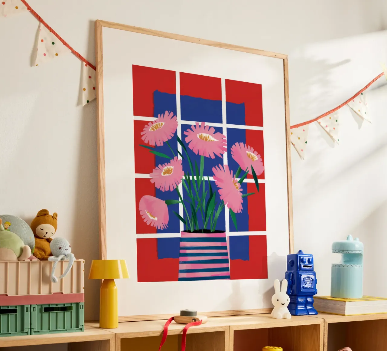 Eingeklemmte Gänseblümchenträume Poster mit Kunststoffrahmen von Ember Stone