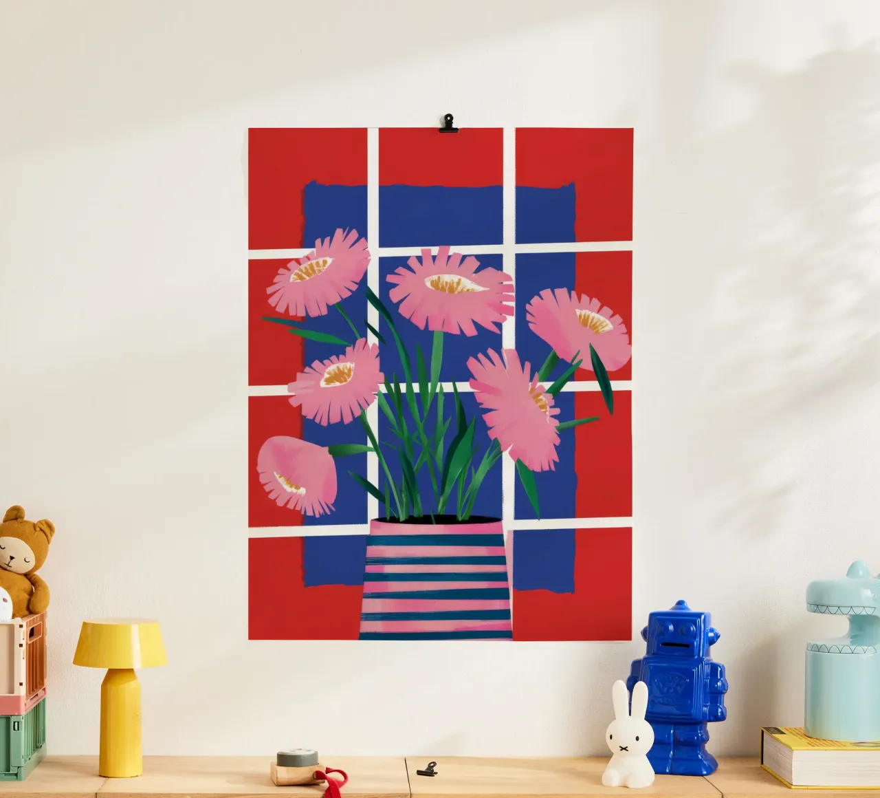 Eingeklemmte Gänseblümchenträume Poster mit Kunststoffrahmen von Ember Stone