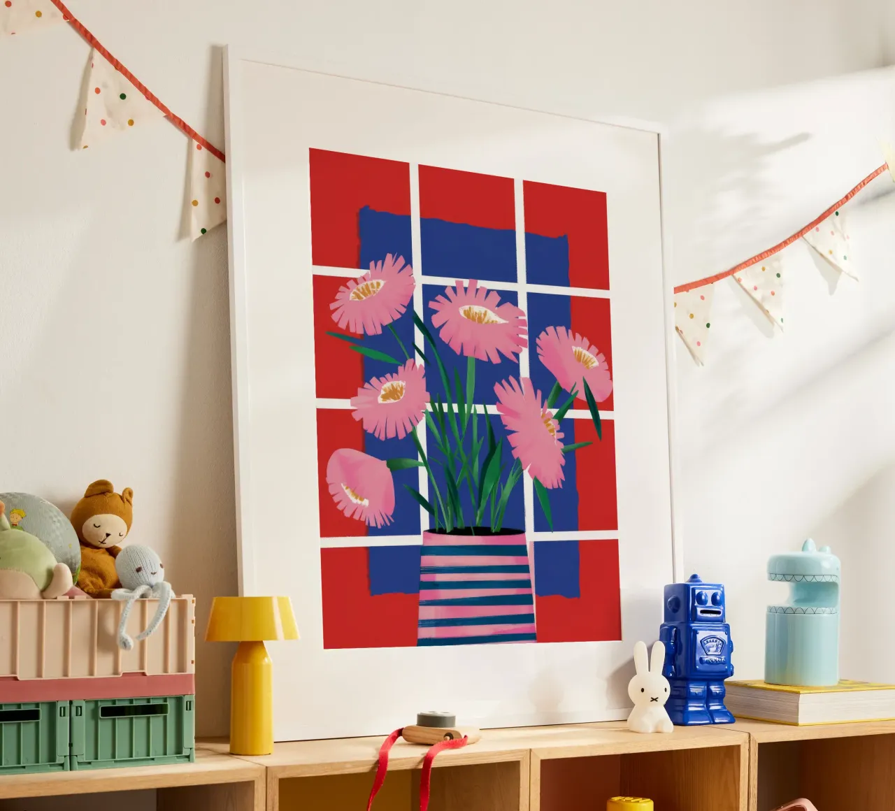 Eingeklemmte Gänseblümchenträume Poster mit Kunststoffrahmen von Ember Stone