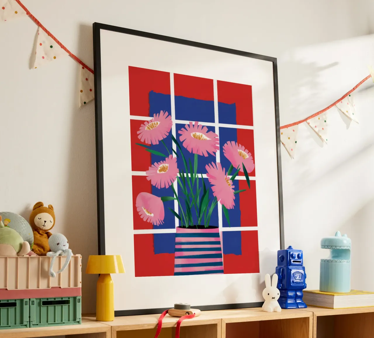 Eingeklemmte Gänseblümchenträume Poster mit Kunststoffrahmen von Ember Stone