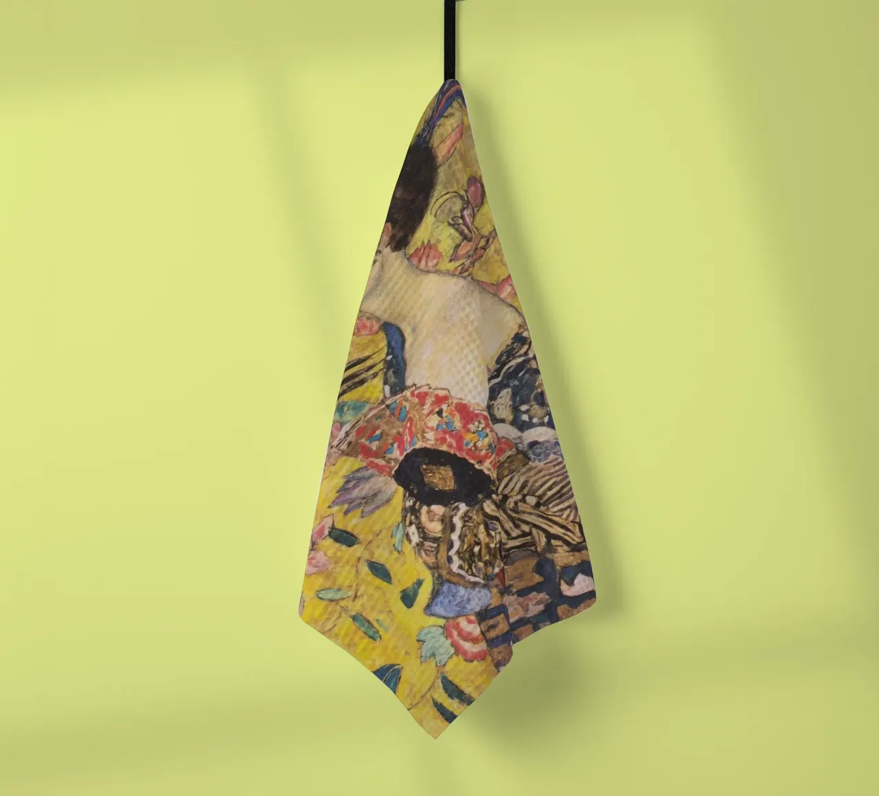 Dame avec un éventail torchon de D1 Shop