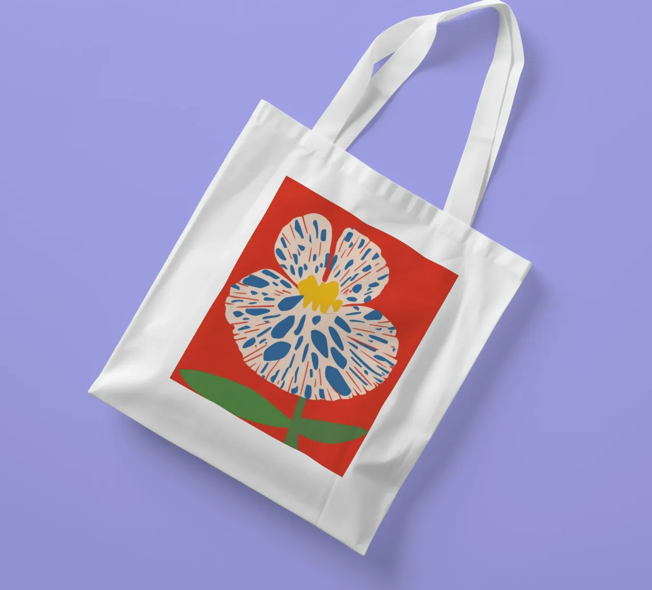 Fiore psichedelico retrò borsa in juta da Ember Stone