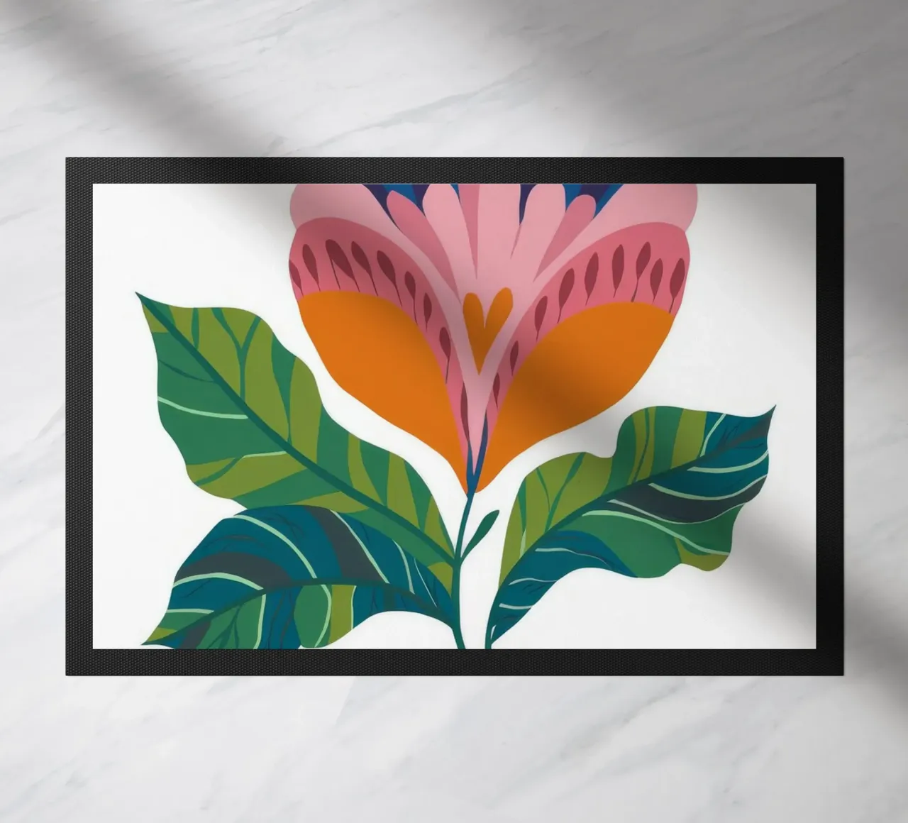 Elegante fiore astratto zerbino da Ember Stone