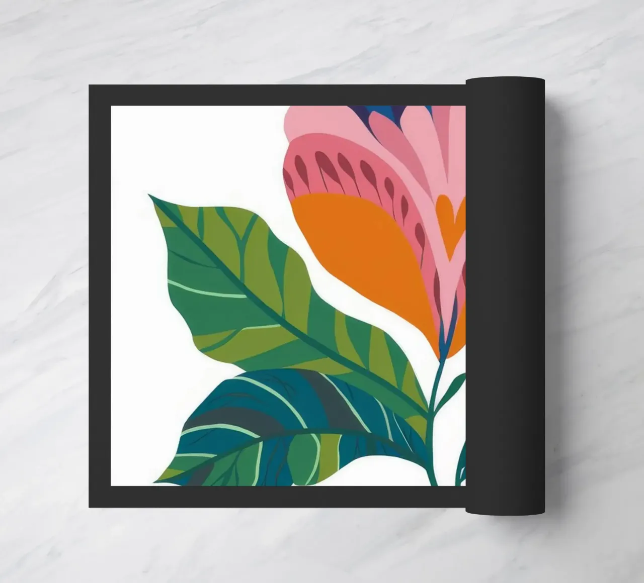 Elegante fiore astratto zerbino da Ember Stone