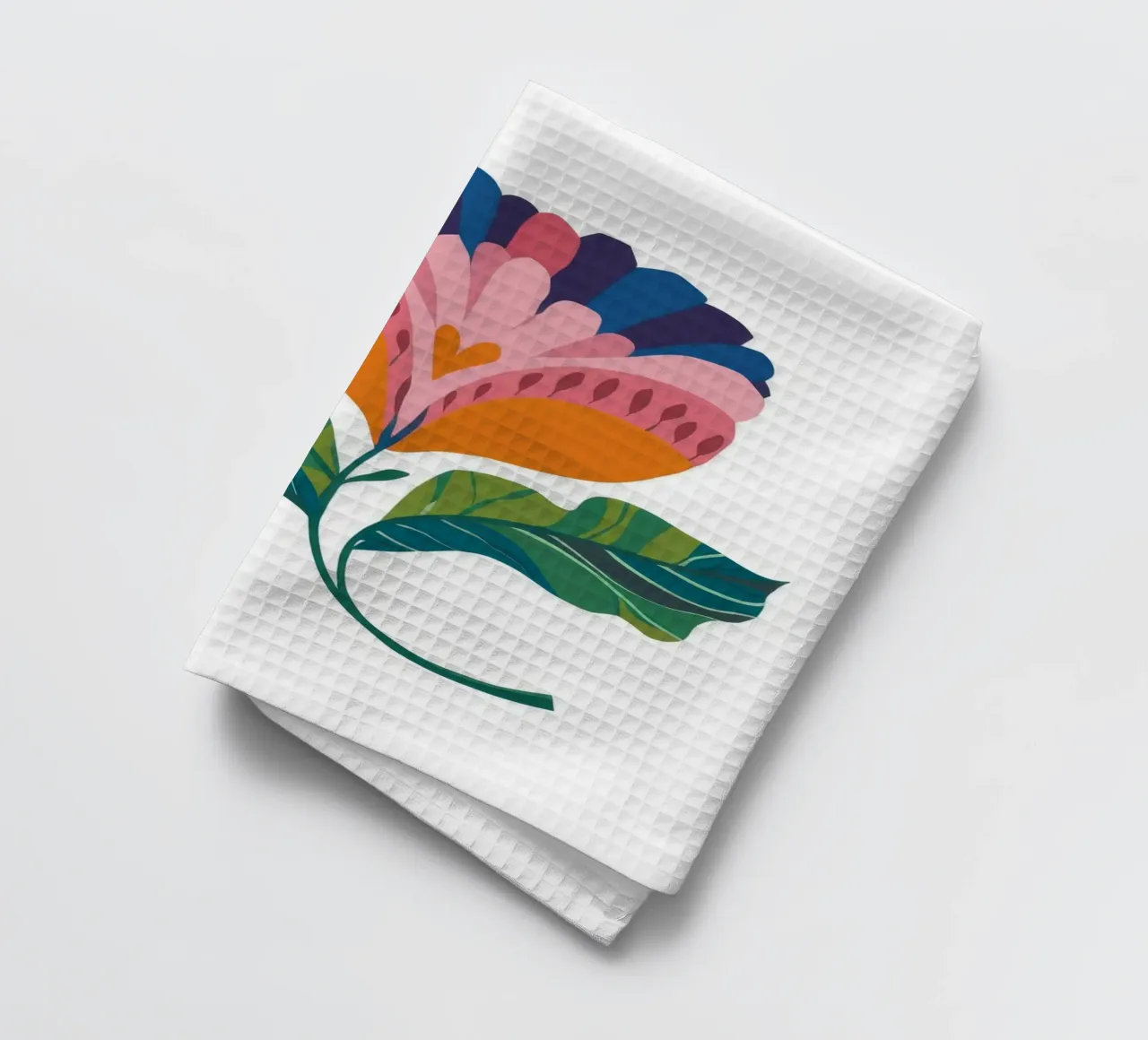 Elegant Abstract Bloom tea towel by Ember Stone