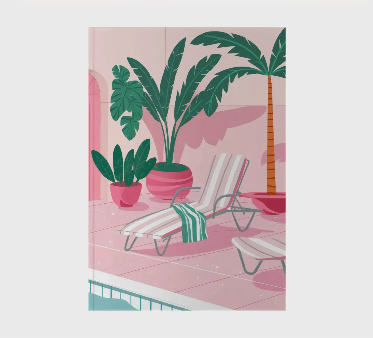 Pastel Poolside Palms notebook by Stone Patina