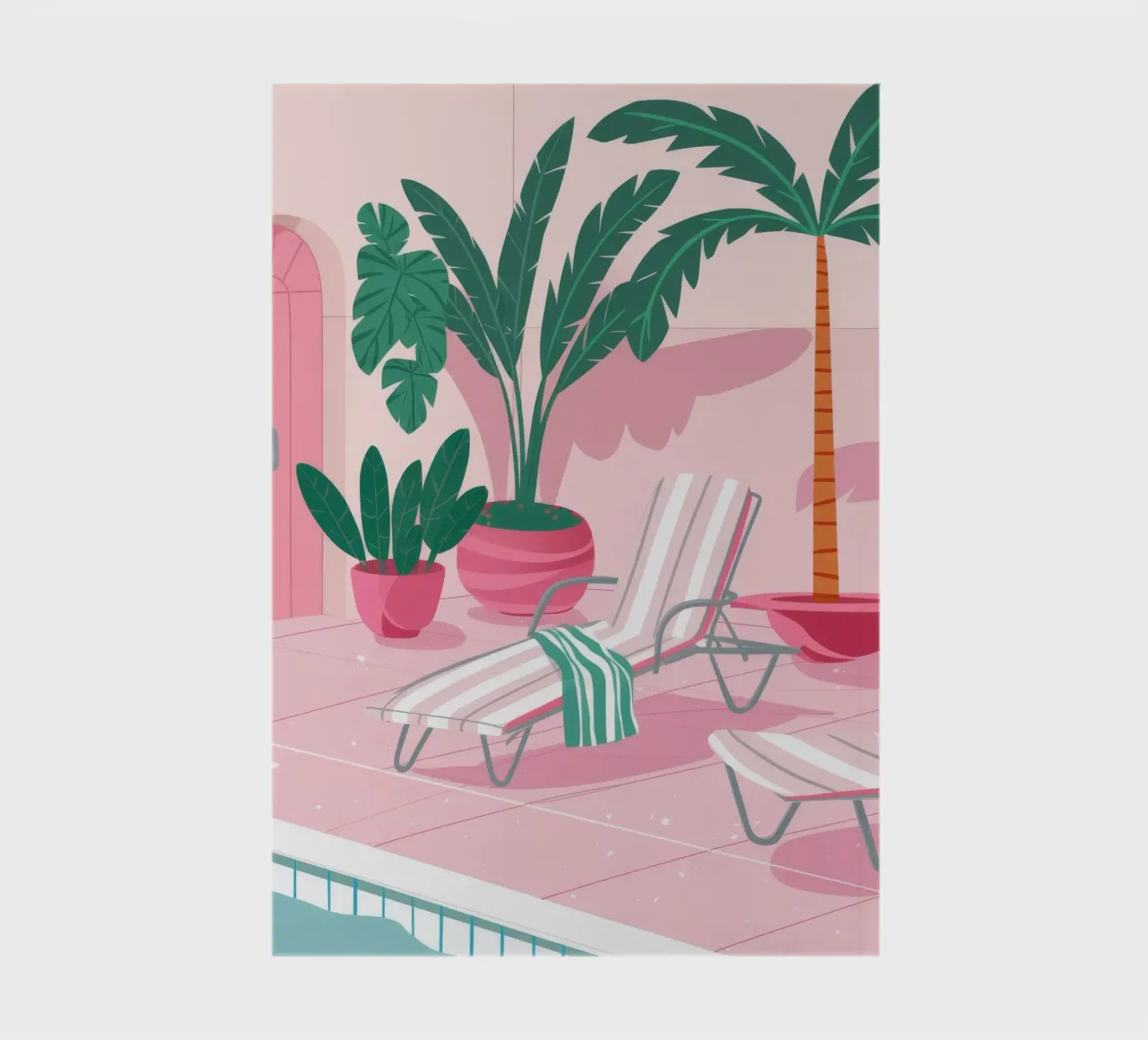Pastel Poolside Palms notebook by Stone Patina