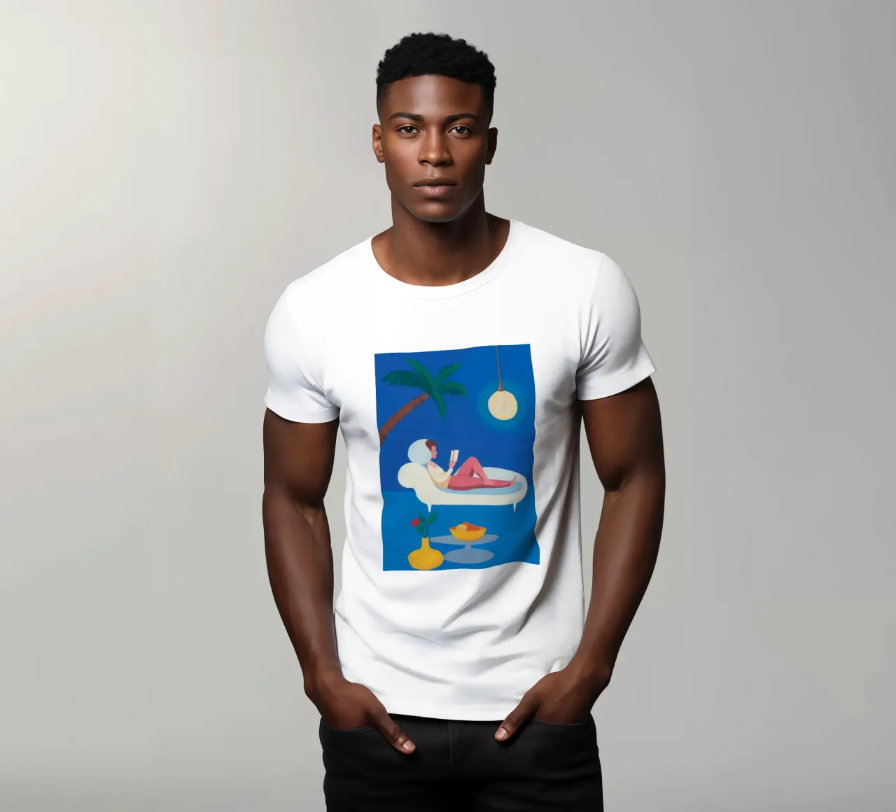 Palm Book Lounge t-shirt by Aurora Muse