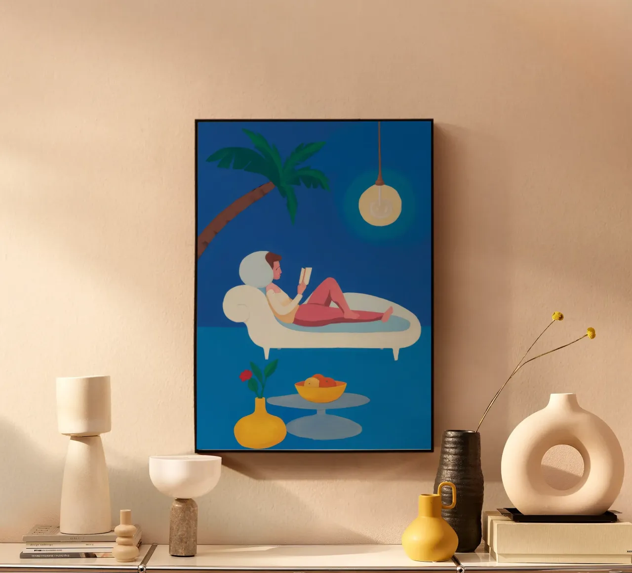 Palm Book Lounge acrylic glass by Aurora Muse