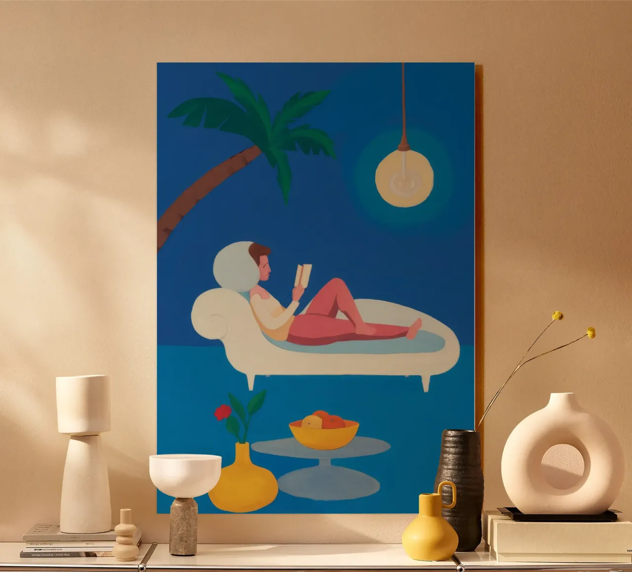 Palm Book Lounge acrylic glass by Aurora Muse